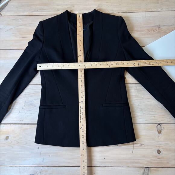 Madewell EUC Women's Black Tribune Blazer Collarless Single Button Size 4 - Picture 6 of 6